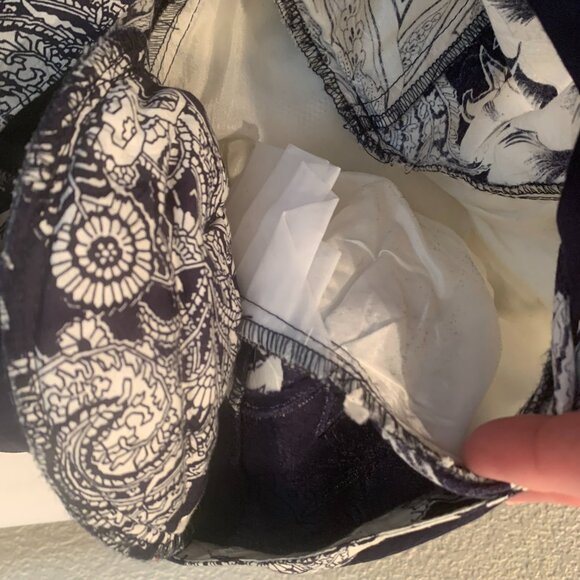 Vintage Diane Freis cotton skirt and top set navy white one size almost new cond - Picture 13 of 13